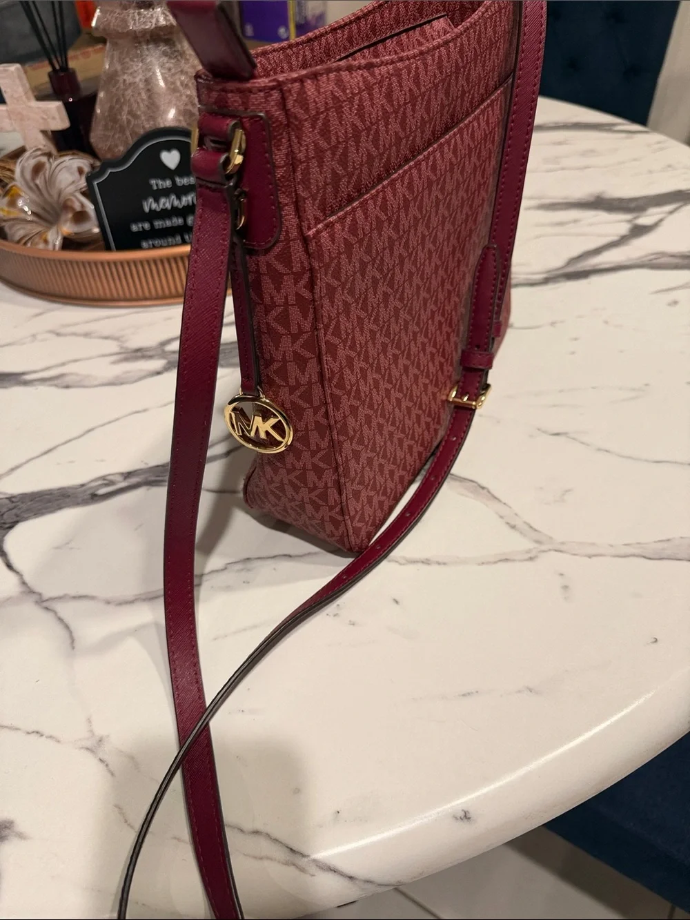 Michael Kors Rose MK Logo Crossbody Bag